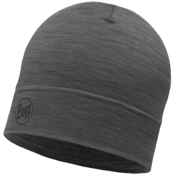 Czapka BUFF MERINO LIGHTWEIGHT BEANIE SOLID GREY - one size - wielokolorowy - UNI