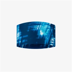 Opaska BUFF COOLNET UV® WIDE HEADBAND ATTEL BLUE - one size - niebieski - UNI