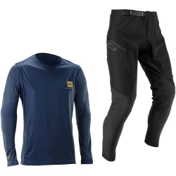 Komplet rowerowy (koszulka+spodnie) LEATT Ride Kit MTB Gravity 1.0 - L - niebieski - UNI